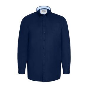 Duke Mens D555 Richard Oxford Kingsize Tall Long-Sleeved Shirt / Navy